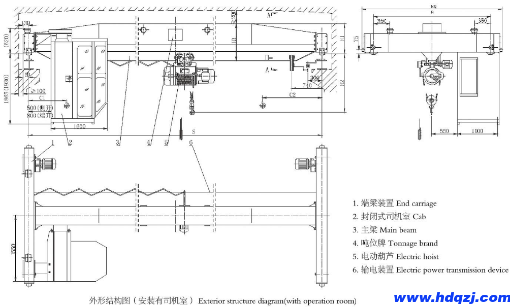 5噸單梁起重機（行車）參數(shù)